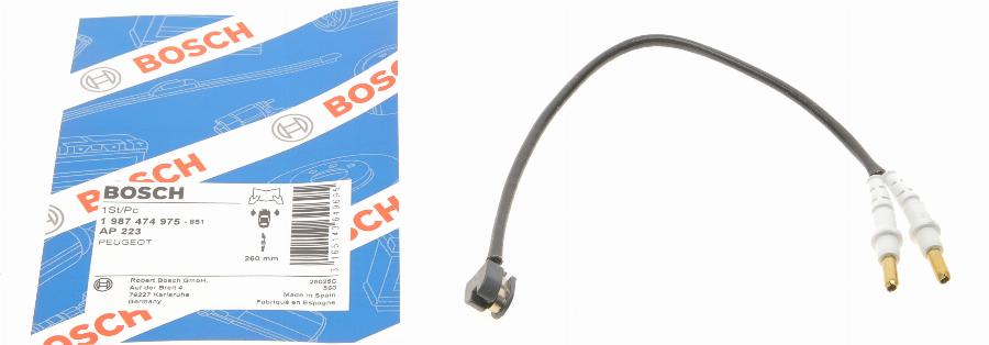 BOSCH 1 987 474 975 - Kulumisenilmaisin, jarrupala inparts.fi