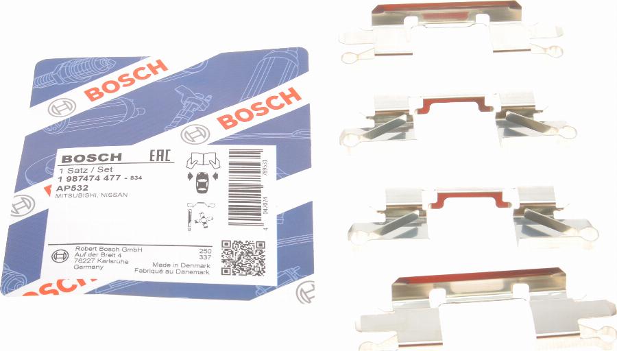 BOSCH 1 987 474 477 - Tarvikesarja, jarrupala inparts.fi