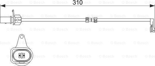 BOSCH 1 987 474 506 - Kulumisenilmaisin, jarrupala inparts.fi