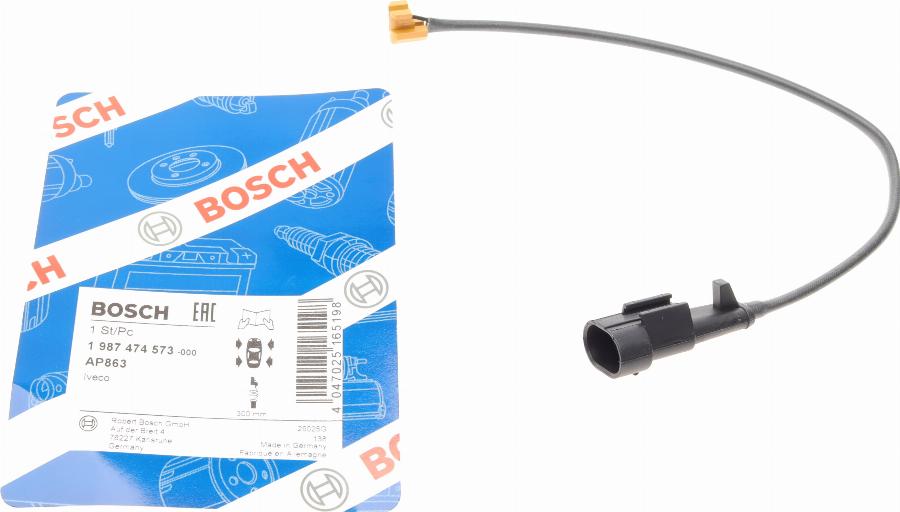 BOSCH 1 987 474 573 - Kulumisenilmaisin, jarrupala inparts.fi