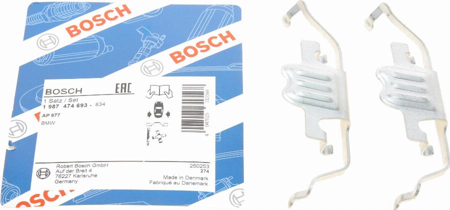 BOSCH 1 987 474 693 - Tarvikesarja, jarrupala inparts.fi