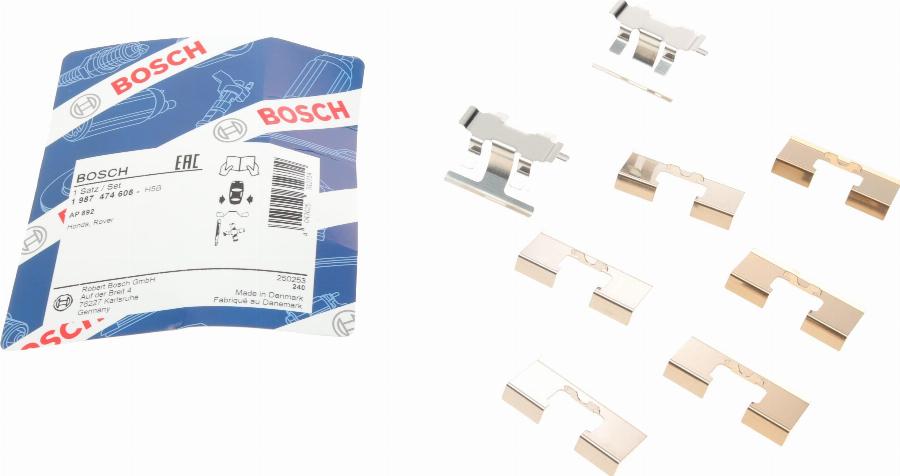 BOSCH 1 987 474 608 - Tarvikesarja, jarrupala inparts.fi