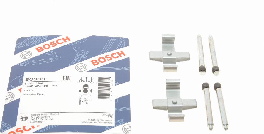 BOSCH 1 987 474 180 - Tarvikesarja, jarrupala inparts.fi