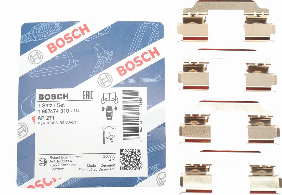 BOSCH 1 987 474 310 - Tarvikesarja, jarrupala inparts.fi