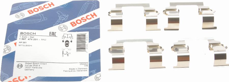 BOSCH 1 987 474 231 - Tarvikesarja, jarrupala inparts.fi