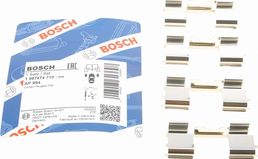 BOSCH 1 987 474 710 - Tarvikesarja, jarrupala inparts.fi