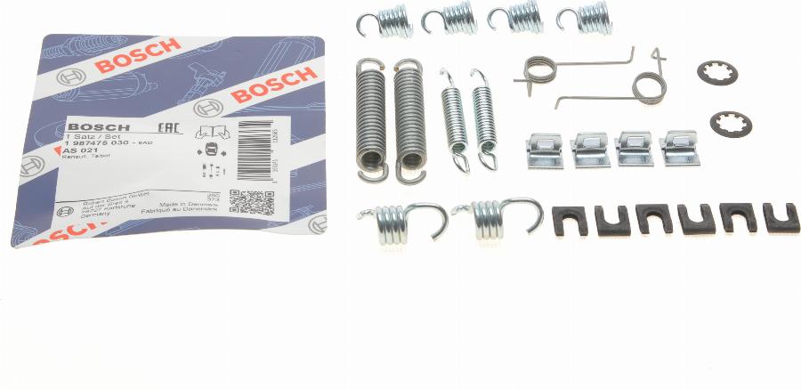 BOSCH 1 987 475 030 - Tarvikesarja, jarrukengät inparts.fi