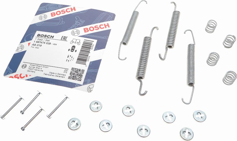 BOSCH 1 987 475 028 - Tarvikesarja, jarrukengät inparts.fi