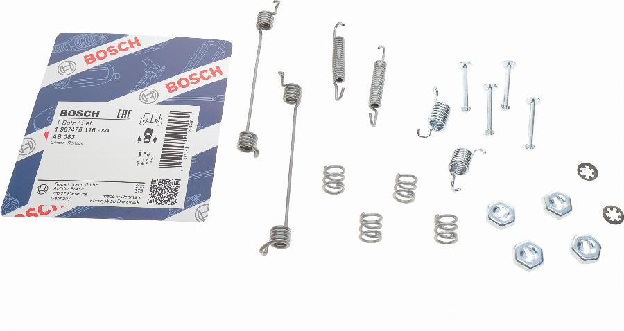 BOSCH 1 987 475 116 - Tarvikesarja, jarrukengät inparts.fi