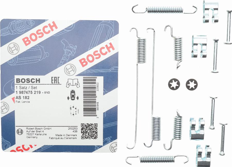 BOSCH 1 987 475 219 - Tarvikesarja, jarrukengät inparts.fi