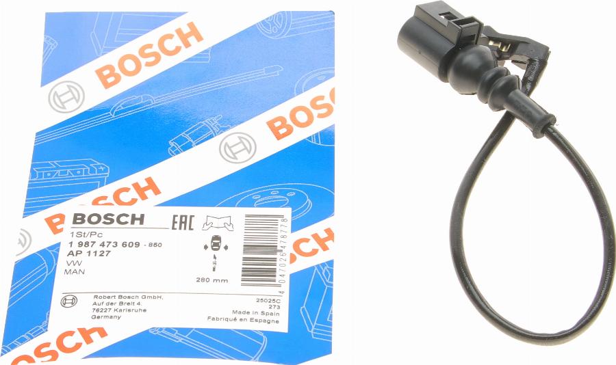 BOSCH 1 987 473 609 - Kulumisenilmaisin, jarrupala inparts.fi