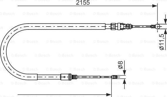 BOSCH 1 987 477 994 - Vaijeri, seisontajarru inparts.fi