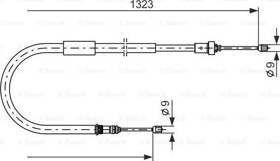 BOSCH 1 987 477 964 - Vaijeri, seisontajarru inparts.fi