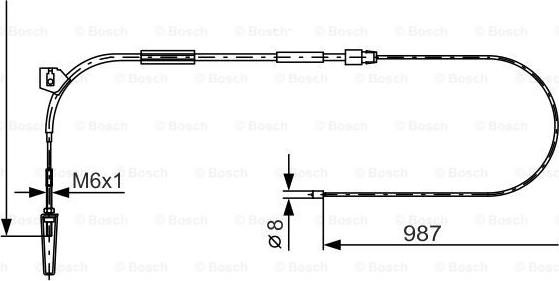 BOSCH 1 987 477 962 - Vaijeri, seisontajarru inparts.fi