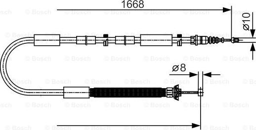 BOSCH 1 987 477 911 - Vaijeri, seisontajarru inparts.fi