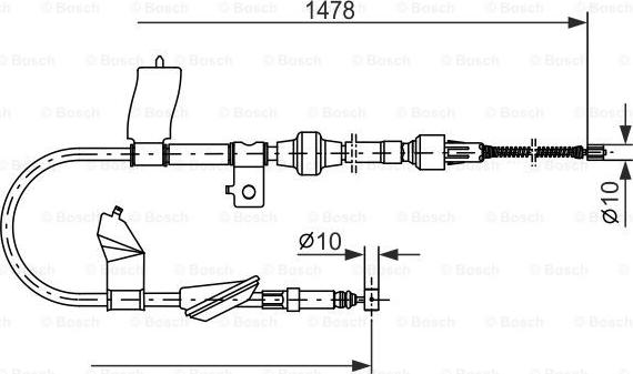 BOSCH 1 987 477 448 - Vaijeri, seisontajarru inparts.fi