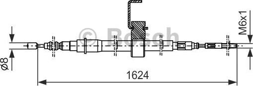 BOSCH 1 987 477 480 - Vaijeri, seisontajarru inparts.fi