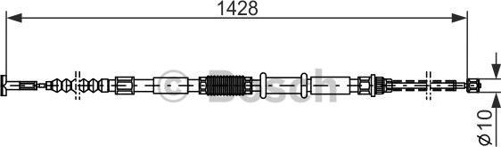 BOSCH 1 987 477 552 - Vaijeri, seisontajarru inparts.fi