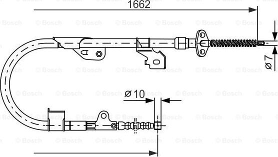 BOSCH 1 987 477 535 - Vaijeri, seisontajarru inparts.fi