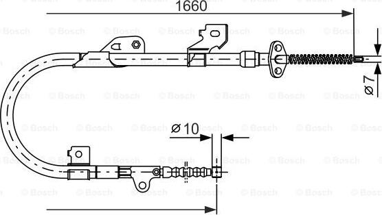 BOSCH 1 987 477 537 - Vaijeri, seisontajarru inparts.fi