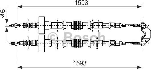 BOSCH 1 987 477 527 - Vaijeri, seisontajarru inparts.fi