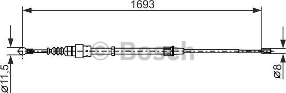 BOSCH 1 987 477 698 - Vaijeri, seisontajarru inparts.fi