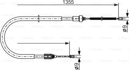 BOSCH 1 987 477 644 - Vaijeri, seisontajarru inparts.fi