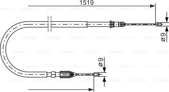 BOSCH 1 987 477 654 - Vaijeri, seisontajarru inparts.fi