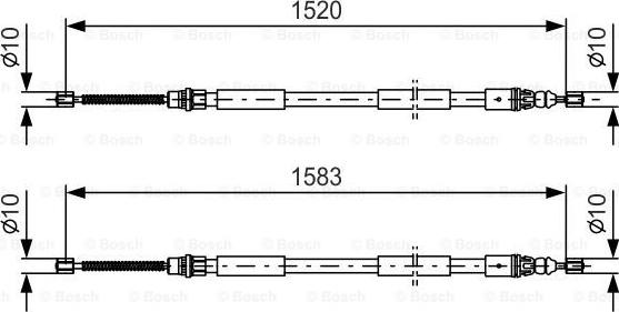 BOSCH 1 987 477 616 - Vaijeri, seisontajarru inparts.fi