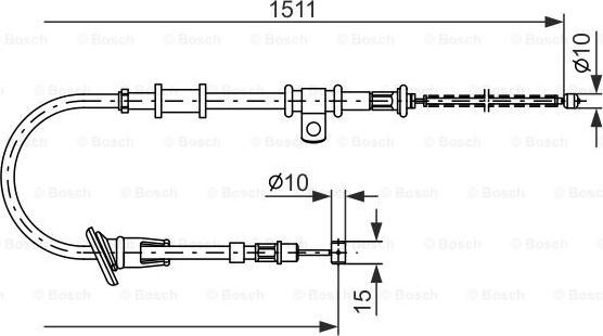 BOSCH 1 987 477 676 - Vaijeri, seisontajarru inparts.fi