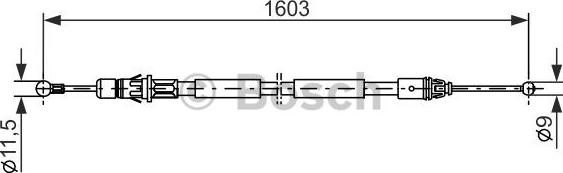 BOSCH 1 987 477 116 - Vaijeri, seisontajarru inparts.fi