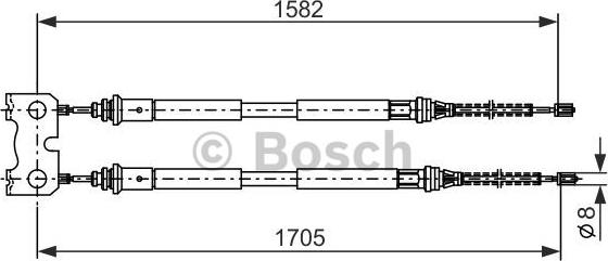 BOSCH 1 987 477 834 - Vaijeri, seisontajarru inparts.fi