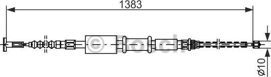 BOSCH 1 987 477 826 - Vaijeri, seisontajarru inparts.fi