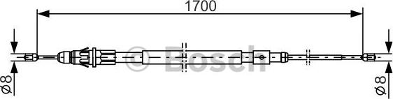 BOSCH 1 987 477 823 - Vaijeri, seisontajarru inparts.fi