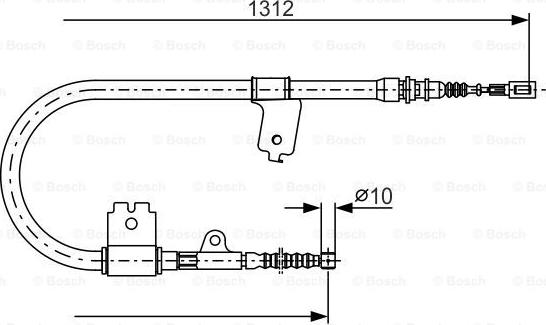 BOSCH 1 987 477 398 - Vaijeri, seisontajarru inparts.fi