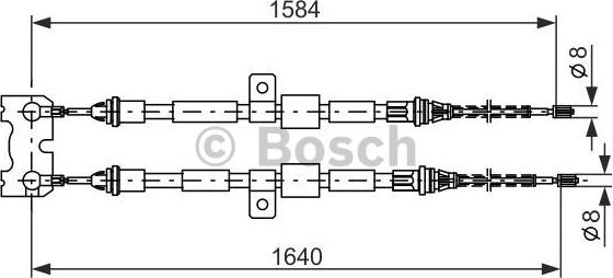 BOSCH 1 987 477 345 - Vaijeri, seisontajarru inparts.fi