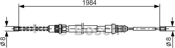 BOSCH 1 987 477 335 - Vaijeri, seisontajarru inparts.fi