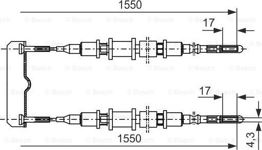 BOSCH 1 987 477 250 - Vaijeri, seisontajarru inparts.fi