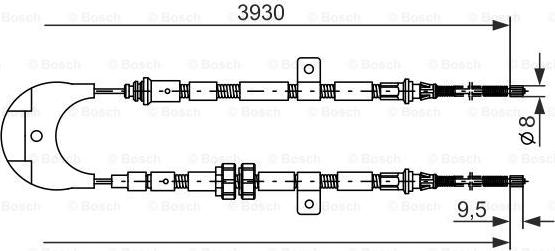 BOSCH 1 987 477 233 - Vaijeri, seisontajarru inparts.fi