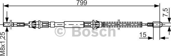 BOSCH 1 987 477 761 - Vaijeri, seisontajarru inparts.fi