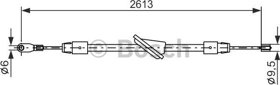 BOSCH 1 987 477 701 - Vaijeri, seisontajarru inparts.fi