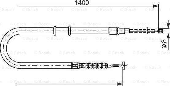 BOSCH 1 987 477 724 - Vaijeri, seisontajarru inparts.fi