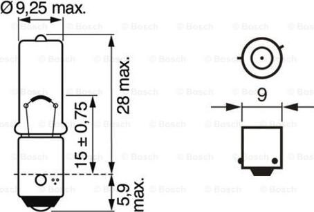 BOSCH 1 987 302 809 - Polttimo, vilkkuvalo inparts.fi