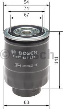 BOSCH 1 457 434 281 - Polttoainesuodatin inparts.fi