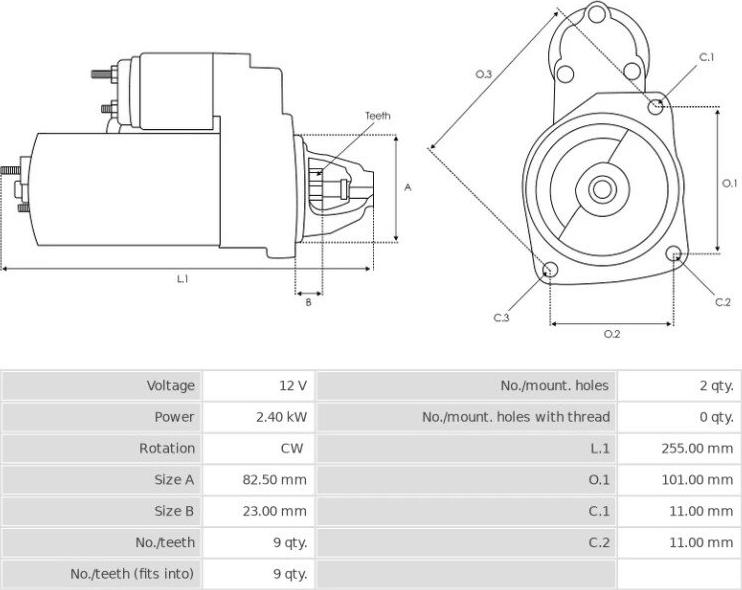 BOSCH 1223016 - Käynnistinmoottori inparts.fi