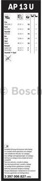 BOSCH 3 397 006 827 - Pyyhkijänsulka inparts.fi