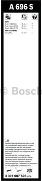 BOSCH 3 397 007 696 - Pyyhkijänsulka inparts.fi