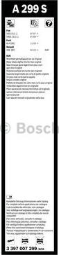 BOSCH 3 397 007 299 - Pyyhkijänsulka inparts.fi