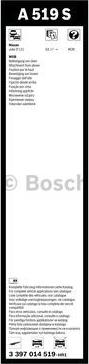 BOSCH 3 397 014 519 - Pyyhkijänsulka inparts.fi