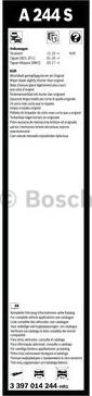 BOSCH 3 397 014 244 - Pyyhkijänsulka inparts.fi